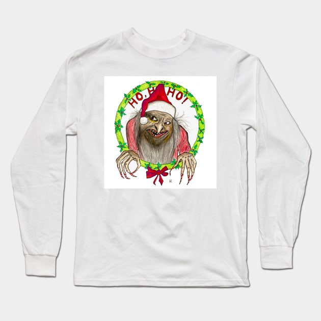 Here Comes Santa Claws Long Sleeve T-Shirt by JimLorman